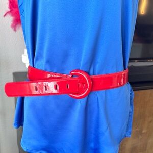 Betsy Johnson Red Patent Leather Belt